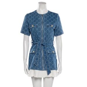 Sandro denim lacquered dress S